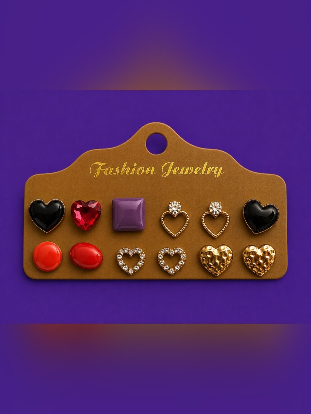 3/$30 Vintage Three Pair and Six Single Heart Valentine's Post Earrings